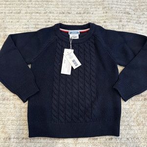 NWT Jacadi navy cotton knit sweater.